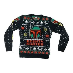 Disney Star Wars Boba Fett Bounty Hunter Holiday Ugly Sweater- Geeknet Size M